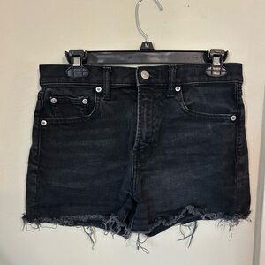 Black Denim Jean Shorts